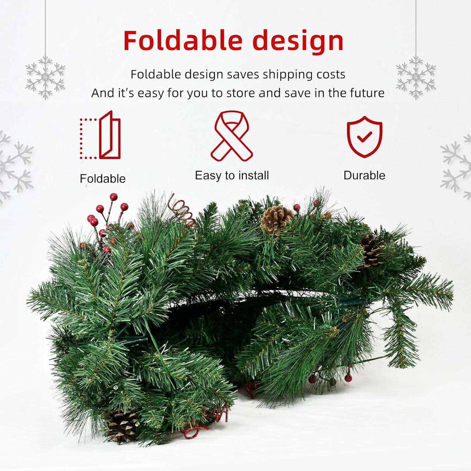 Foldable design

Foldable design saves shipping costs  
And it's easy for you to store and save in the future

- Foldable
- Easy to install
- Durable