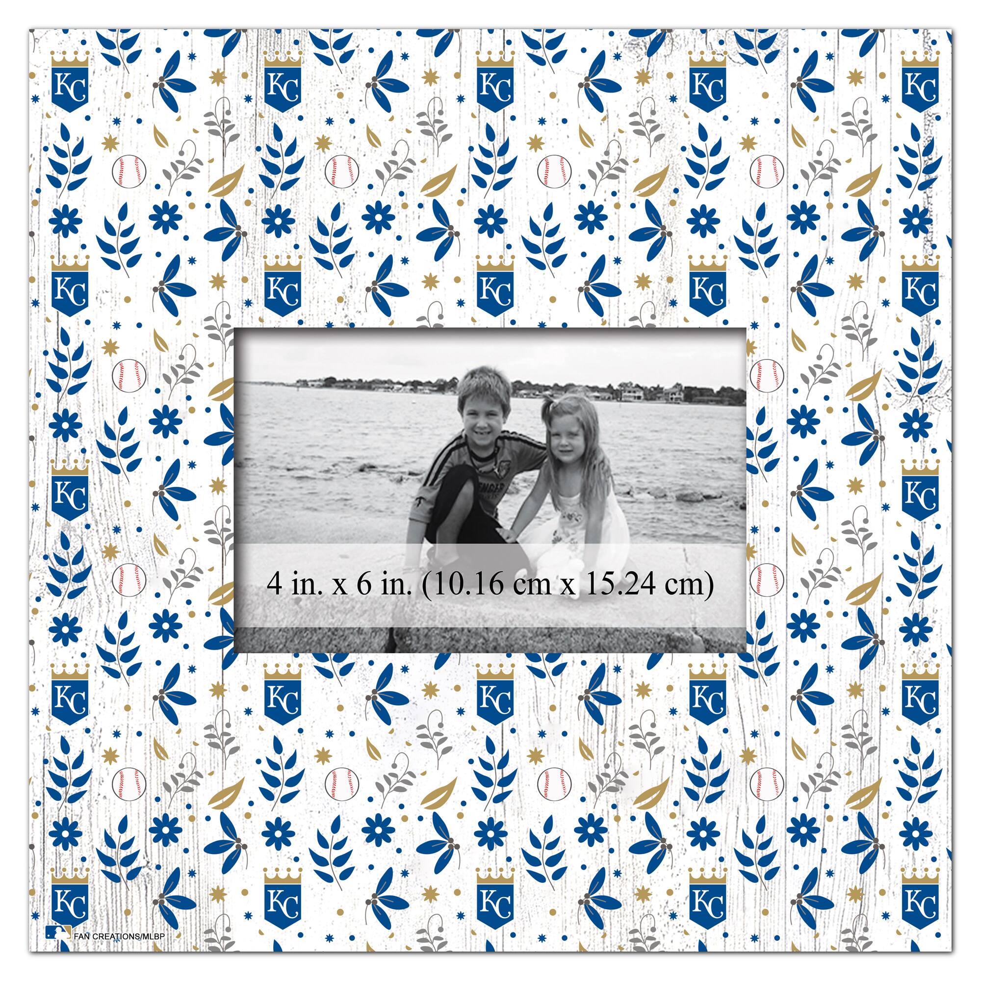 Kansas City Royals 10'' x 10'' Floral Pattern Frame