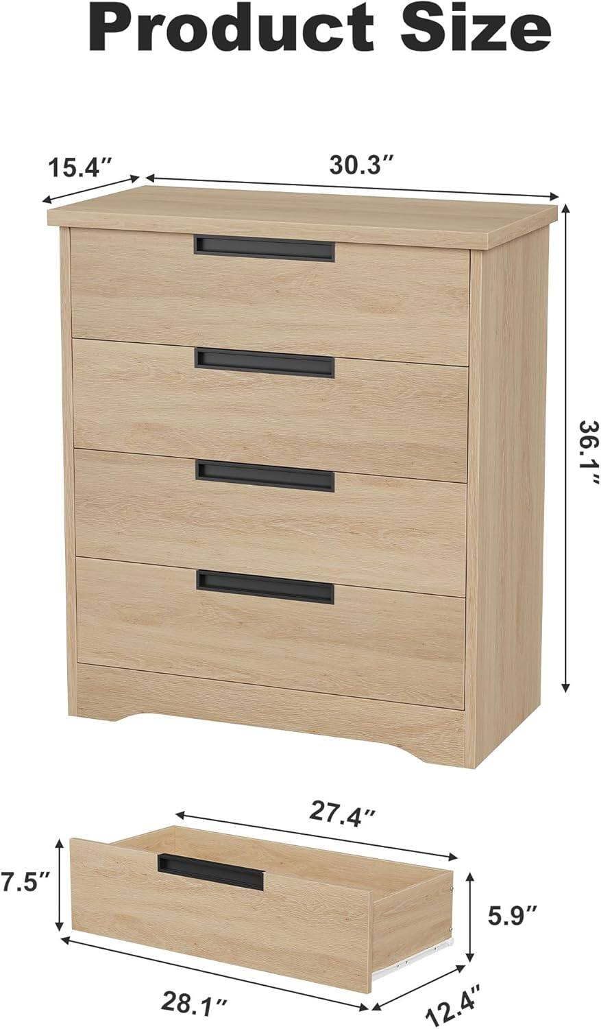 Product Size

- Width: 30.3"
- Depth: 15.4"
- Height: 36.1"
- Drawer Width: 28.1"
- Drawer Depth: 12.4"
- Drawer Height: 7.5"
- Drawer Pull-out Depth: 5.9"
- Drawer Pull-out Width: 27.4"