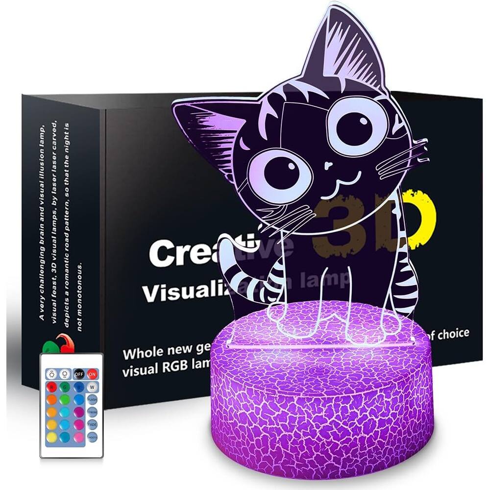 Sure, here is the corrected and grouped text:

---

**Creative Visualization Lamp**

- A very brain challenging visual 3D lamp, carved by laser.
- Depicts a romantic and monotonous pattern that goes to the night.
- Whole new generation visual RGB lamp.
- A choice of colors.

---

**Features:**

- 3D visual effect.
- Carved by laser.
- Romantic and monotonous pattern.
- RGB color options.
- Creative visualization.

---

**Control Panel:**

- OFF / ON
- W (White)
- Various color options (Red, Green, Blue, Yellow, etc.)

---