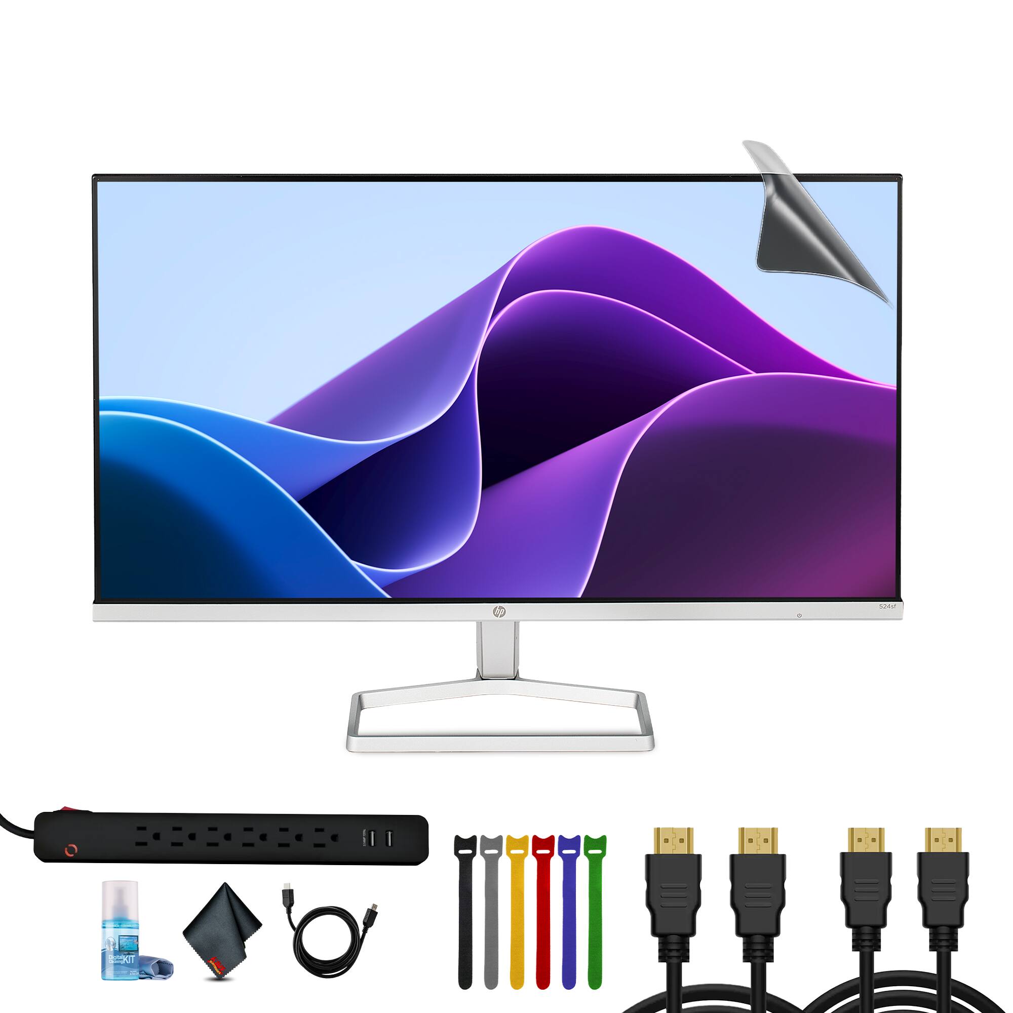 Front. HP - HP 524SF 24" 16:9 FHD 1080p IPS Slim Monitor Bundle.