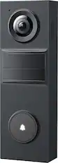 Front. TP-Link - Tapo Smart Live View 2K Video Doorbell with Ring Call, 160° FOV, Local and Cloud Storage - No Monthly Fees - Black.