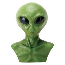 Pacific Trading - Bright Green Extraterrestrial Alien Head Bust Figurine Display 4 inch