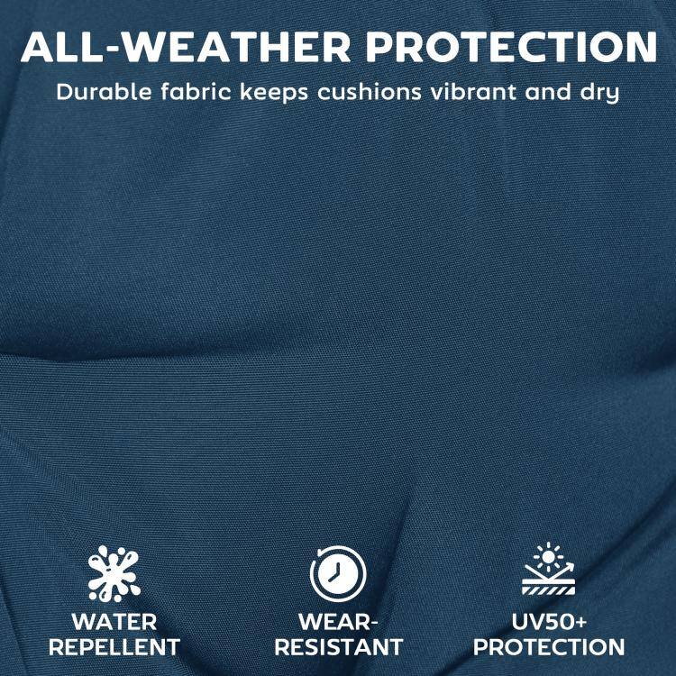 ALL-WEATHER PROTECTION  
Durable fabric keeps cushions vibrant and dry

WATER REPELLENT  
WEAR-UV50+ RESISTANT PROTECTION