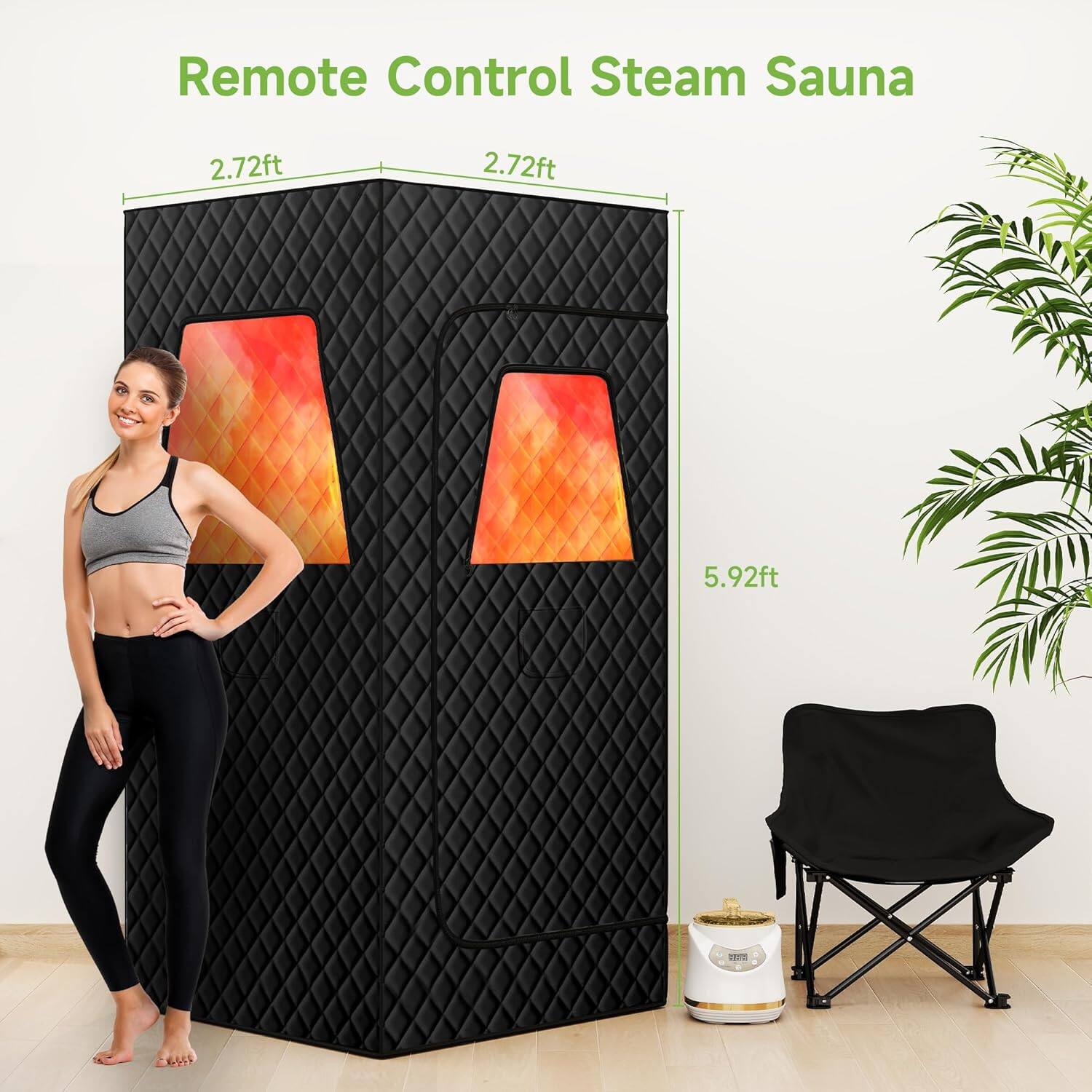 Remote Control Steam Sauna

2.72ft  
2.72ft  
5.92ft