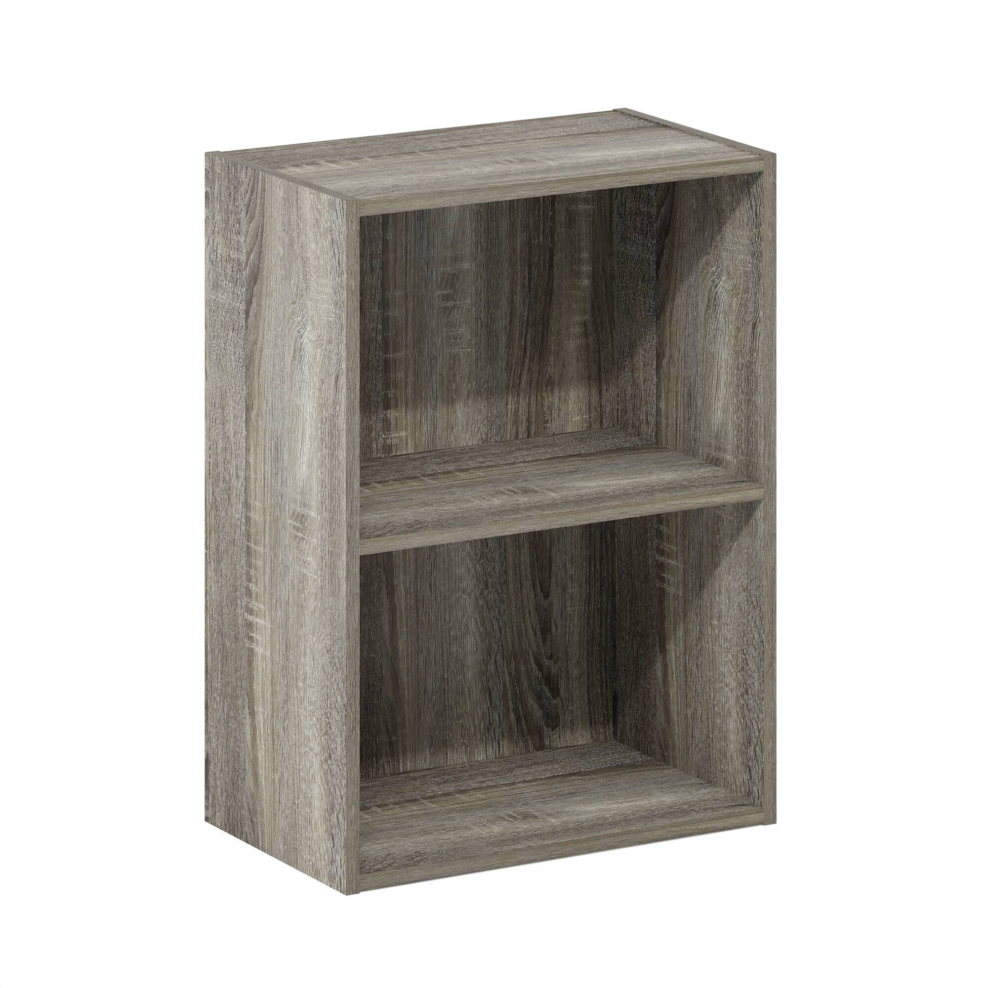Furinno - Fulda 8-Tier Space Saving Storage Shelf Bookcase 6-Inch Width - Blackwood