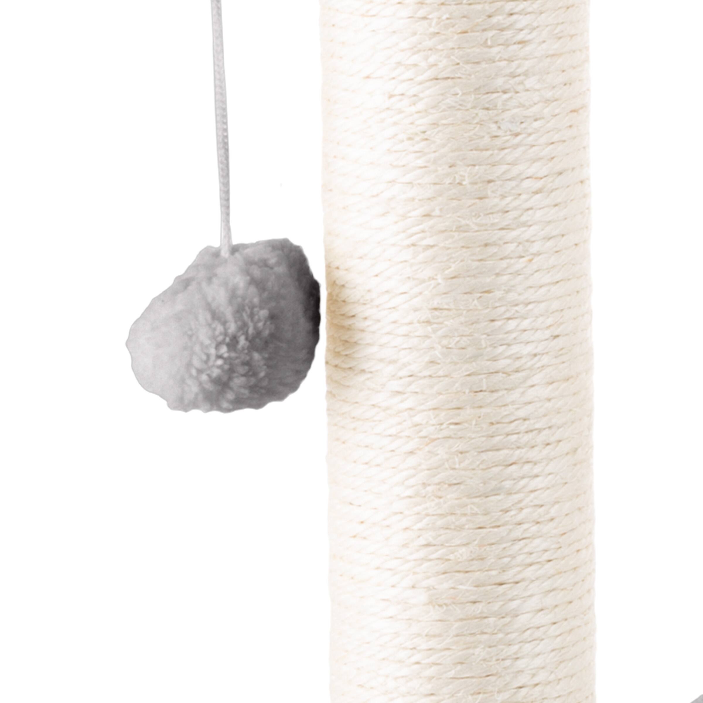 Angle. PetMaker - Cat Hammock with Scratching Posts - Gray.