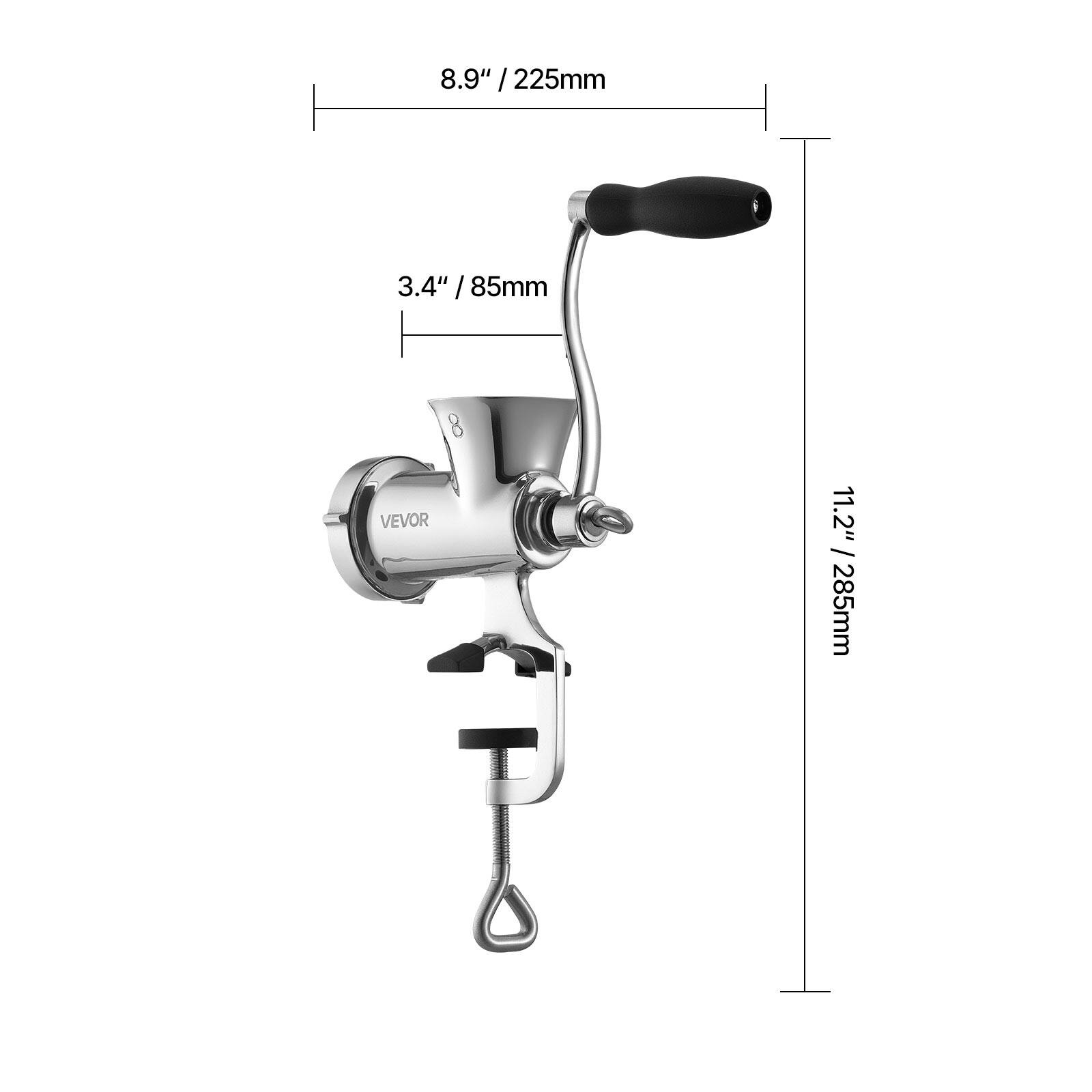 8.9" / 225mm  
3.4" / 85mm  
11.2" / 285mm