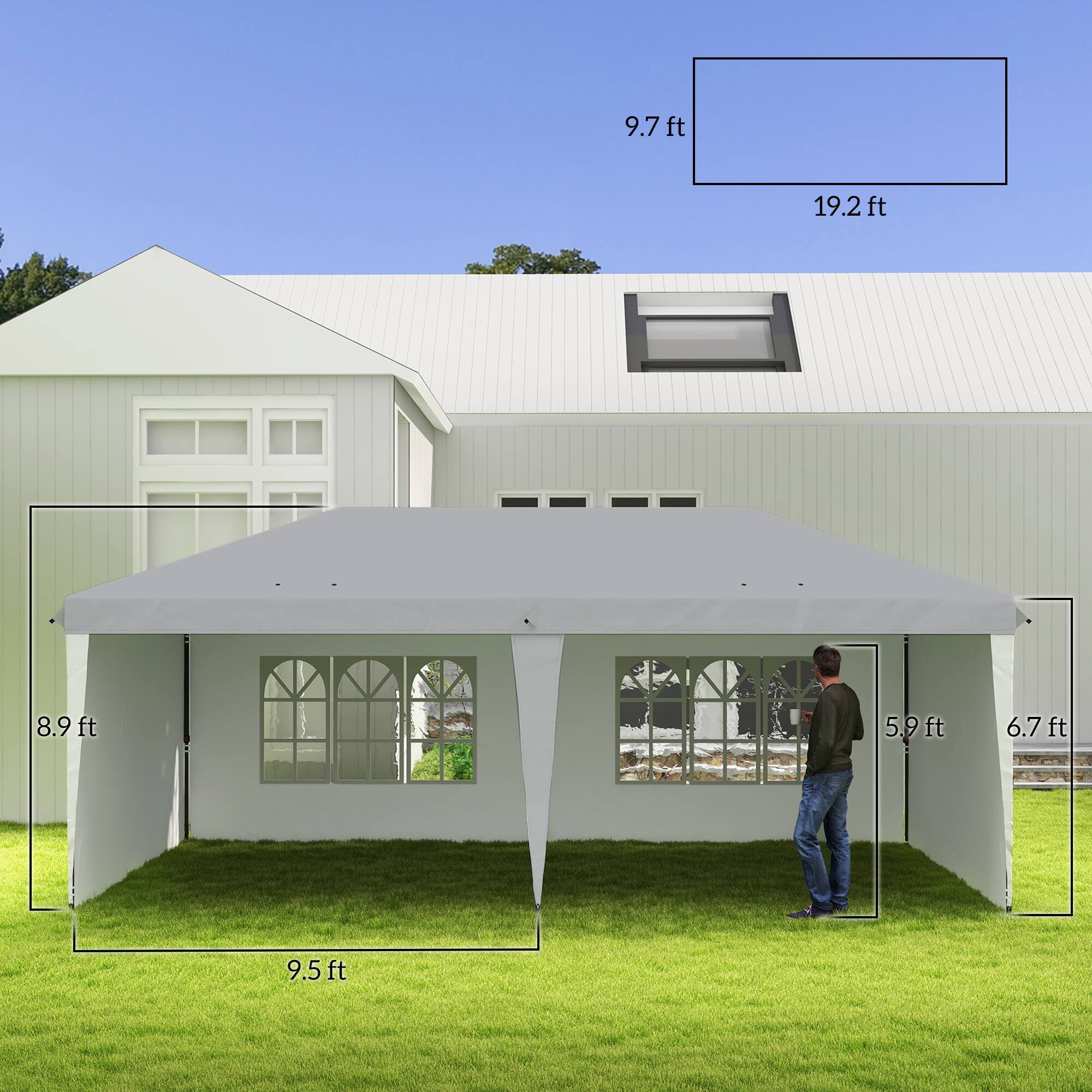 9.7ft, 19.2ft, 8.9 ft, 5.9f ft, 6.7f ft, 9.5 ft