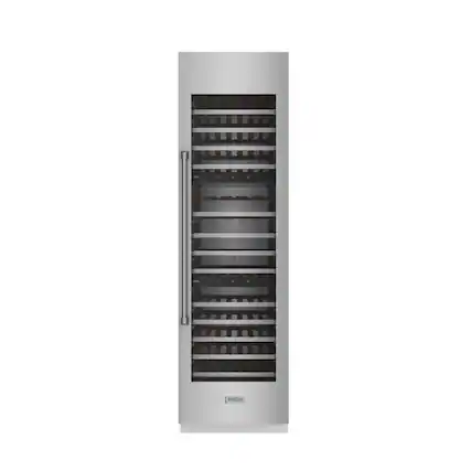 Front. Thor Kitchen - 100 Bottle Tri-Zone Built-In Wine Cooler with Stainless Steel Panels - Stainless Steel.
