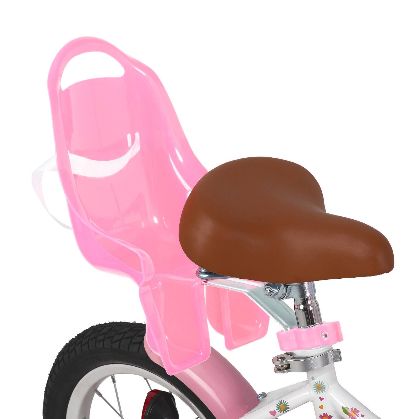 Alt View 7. JOYSTAR - JOYSTAR Little Daisy Kids Bike for Girls Boys Ages 4-7, Children's Bicycle with Doll Seat & Streamers, 16" Pink White - White.