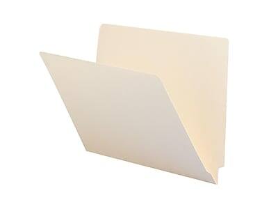 Front. Smead - Smead End Tab File Folder, Straight Cut, Letter Size, Manila, 100/Box (24100) - Manila.