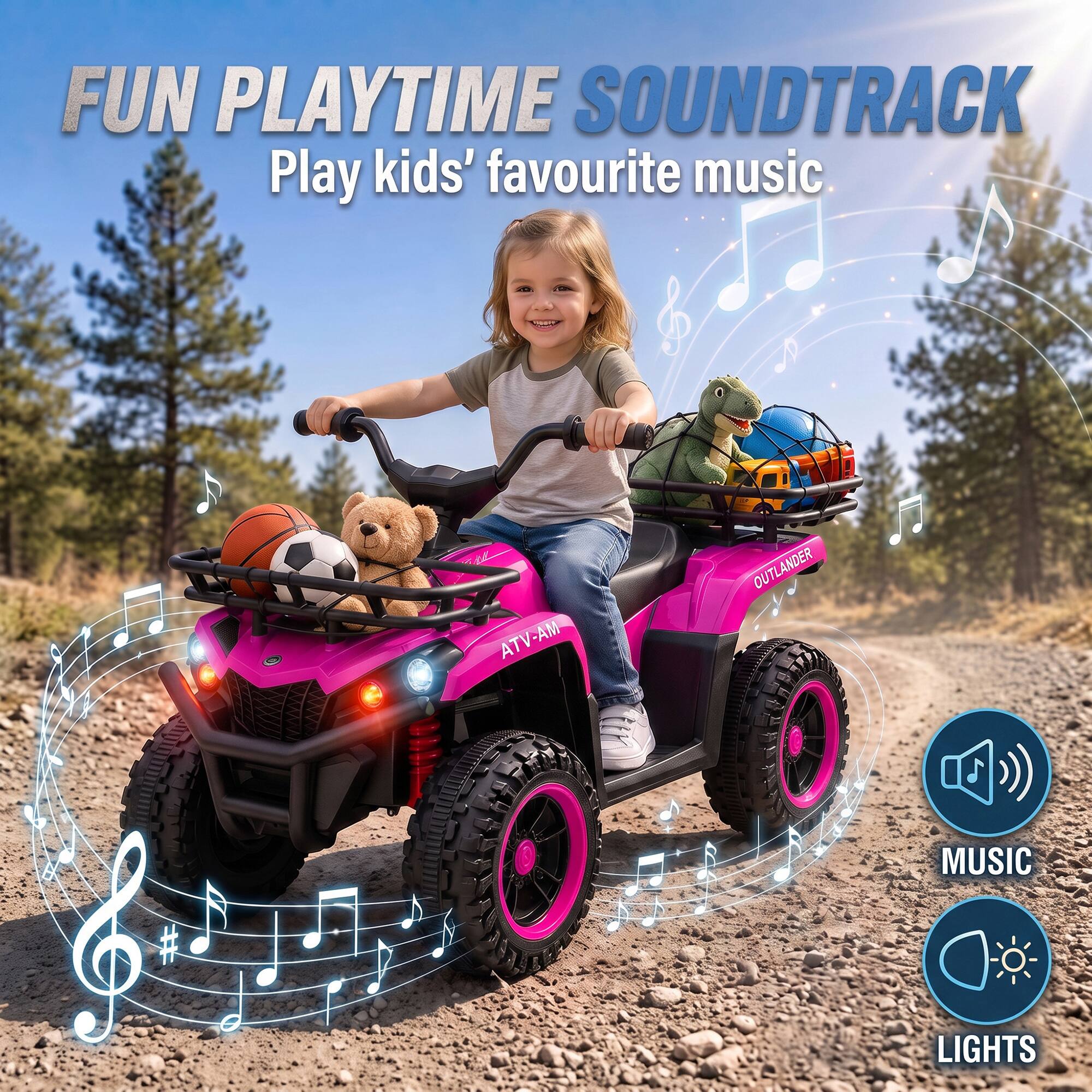 FUN PLAYTIME SOUNDTRACK  
Play kids' favourite music

MA-VTA  
OUTLANDER  
MUSIC  
LIGHTS