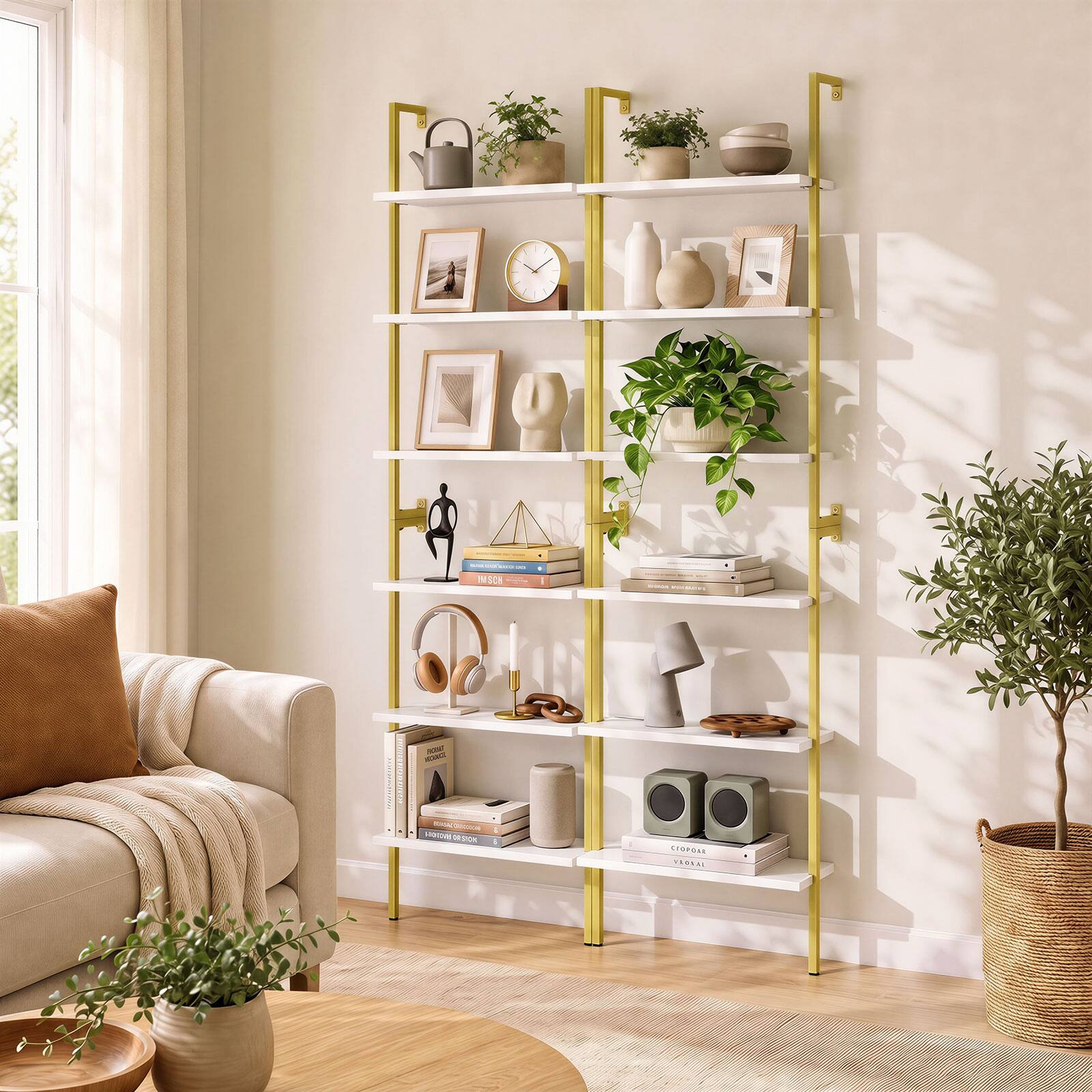 Costway 1 PCS 6 Tier Storage Shelf, Heavy Duty Shelving Unit ...