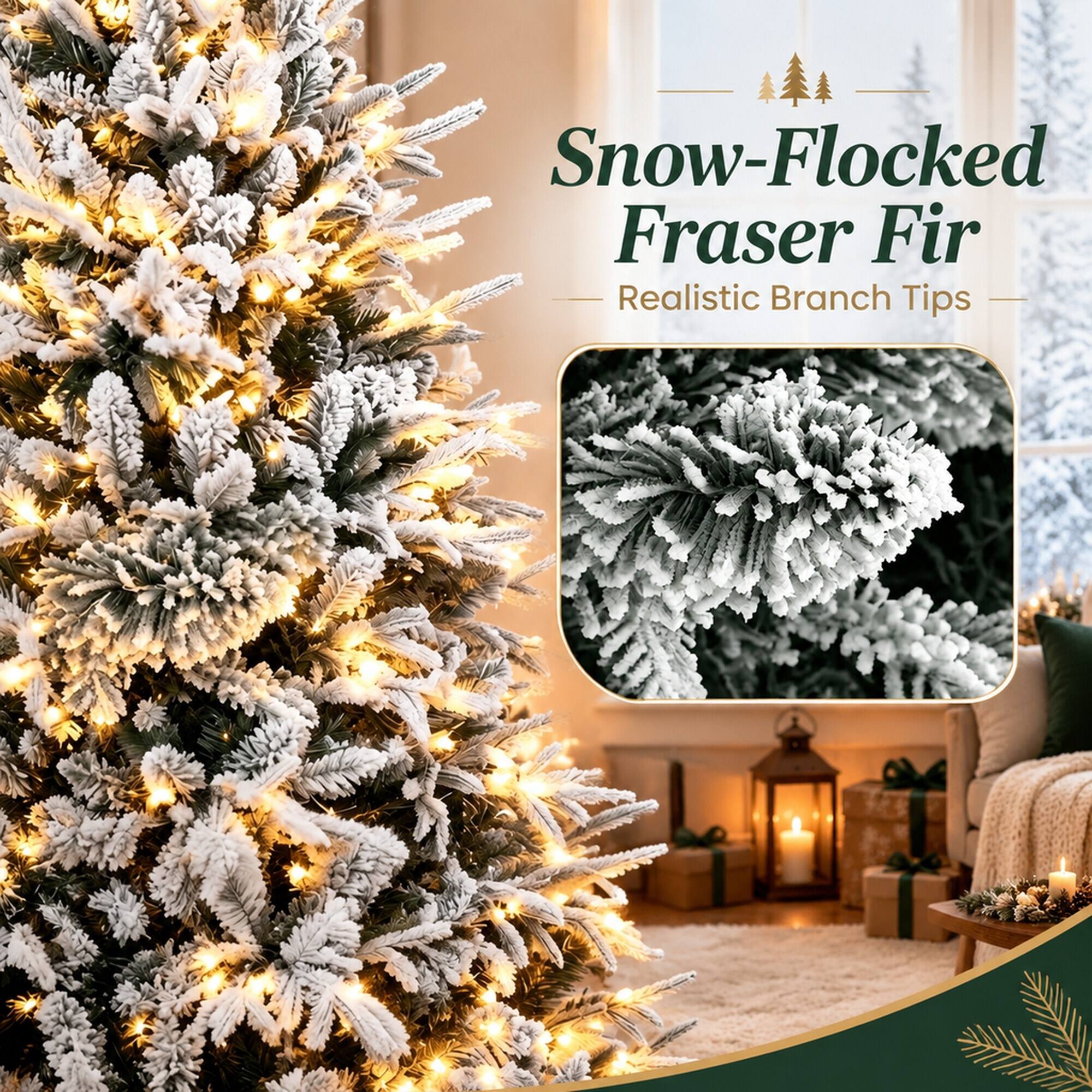 Snow-Flocked Fraser Fir  
Realistic Branch Tips