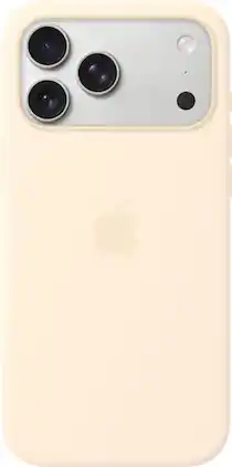 Apple - iPhone 17 Pro Max Silicone Case with MagSafe - Vanilla