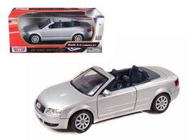 2004 Audi A4 Cabriolet 1/18 Diecast Model Car by Motormax - Silver