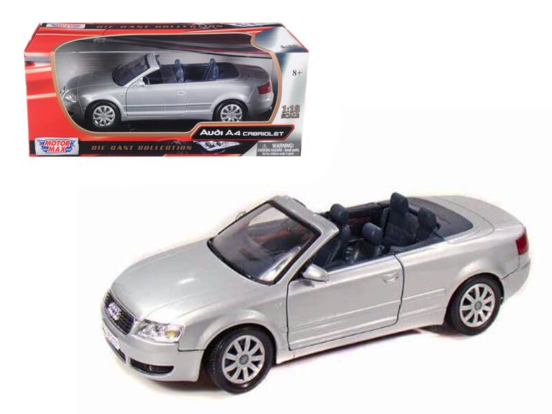 310  
BASE  
8+  
1:18 SCALE  
MOTOR MAX  
AUDI A4 CABRIOLET  
DIE-CAST COLLECTION  
WARNING: CHOKING HAZARD - Small parts. Not for children under 3 years.
