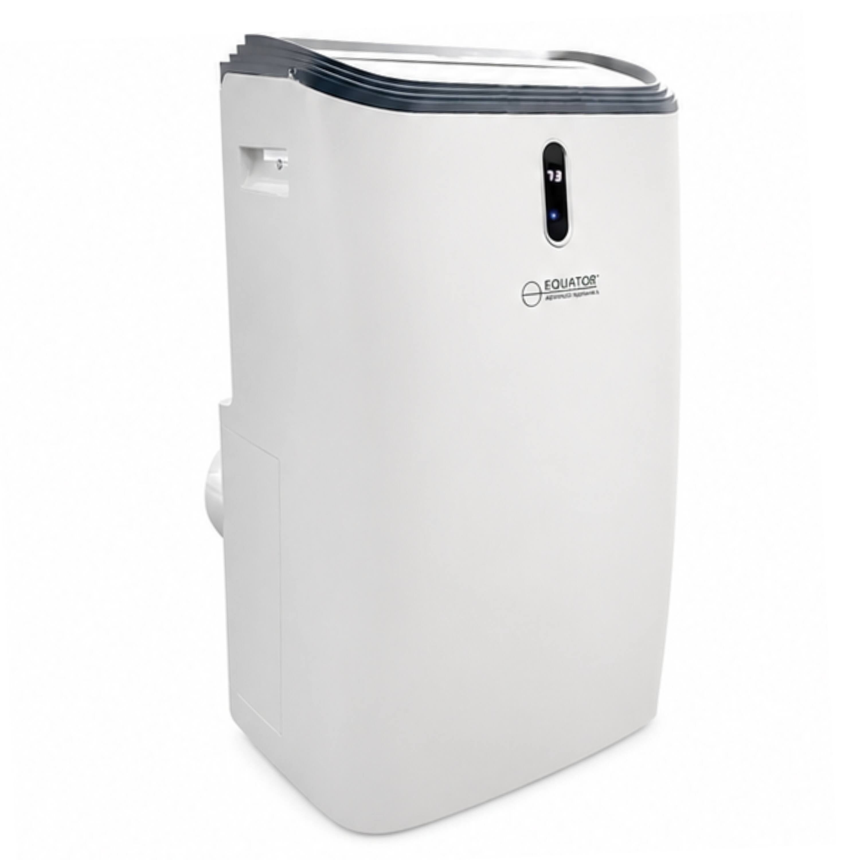 Angle. Equator - Equator 12,000 BTU 3-in-1 Dual Hose Portable AC, Dehumidifier & HEPA Air Purifier for Rooms up to 450 Sq. Ft. - White.