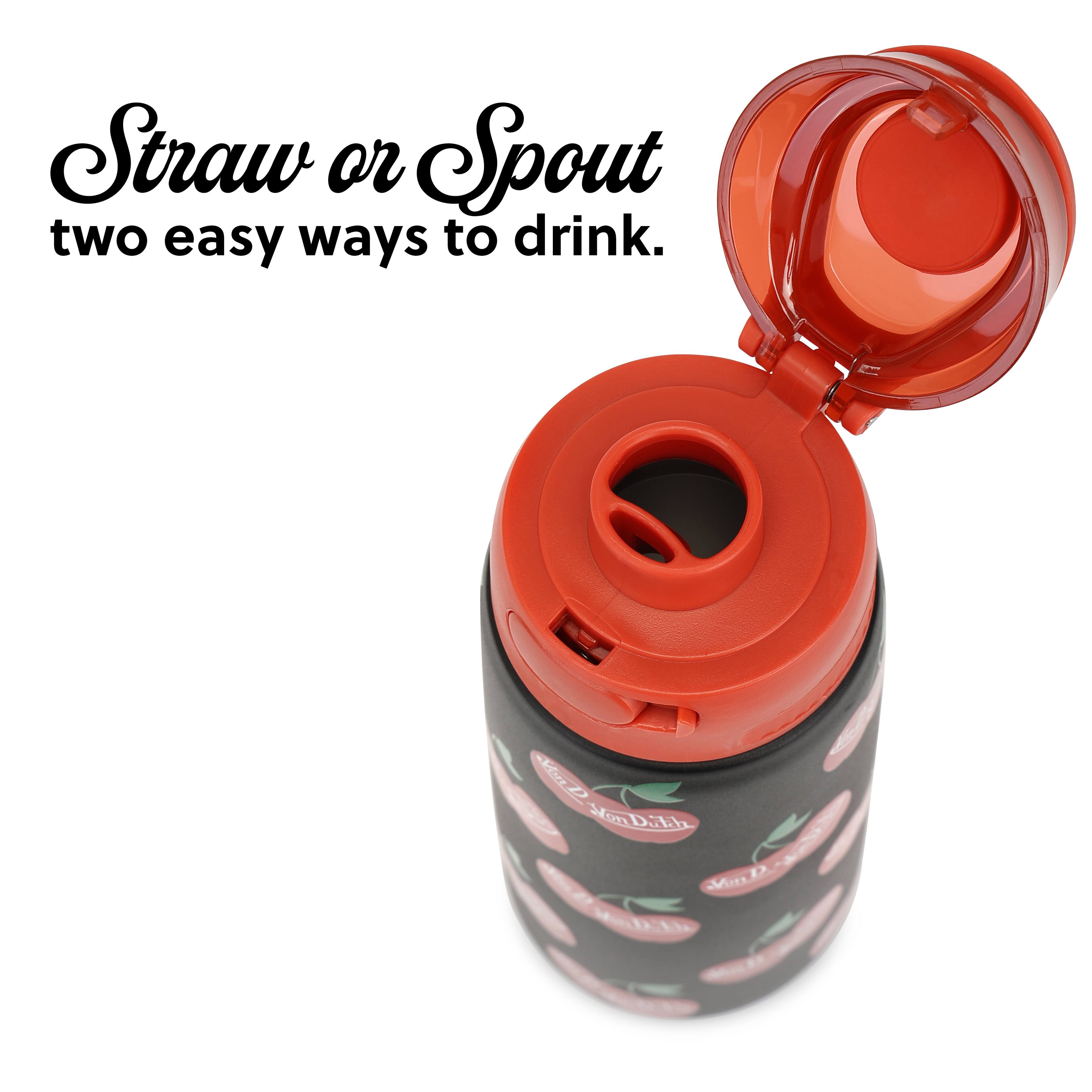 Straw or Spout two easy ways to drink.