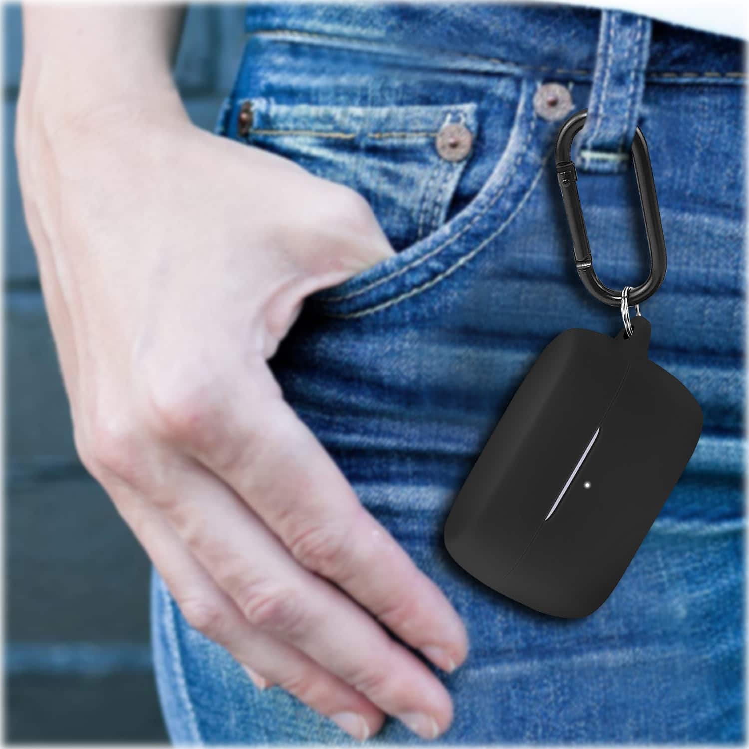 Alt View 15. SaharaCase - Anti-Slip Silicone Case for Jabra Elite 4 Headphones - Black.