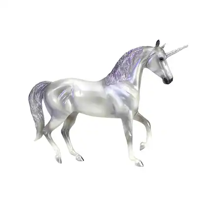 Front. Breyer Animal Creations - Breyer Classics 1/12 Model Horse - Sarafina Magical Unicorn - Purple.