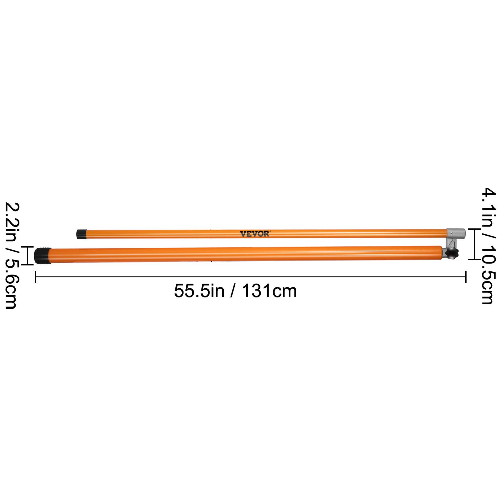 2.2in / 5.6cm  
55.5in / 131cm  
4.1in / 10.5cm