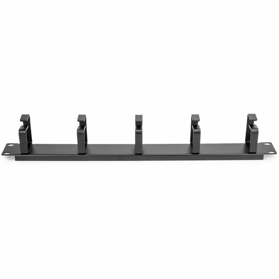 Alt View 3. Rocstor - 1U 19IN METAL RACKMOUNT CABLE MANAGEMENT PANEL -  1U - MOUNTS TO STANDARD 19 2 O - Black.