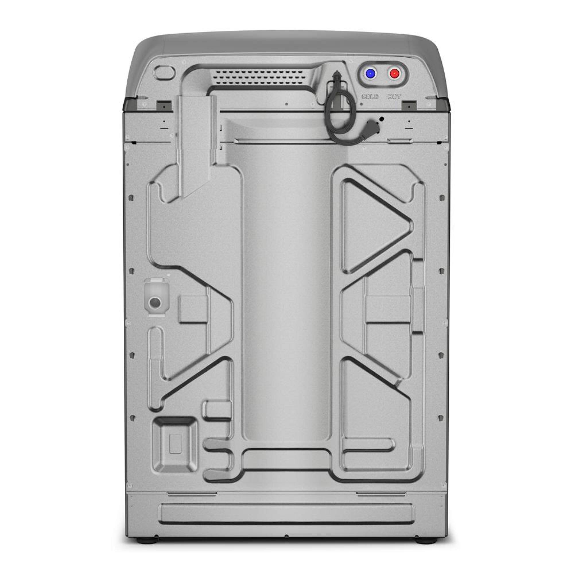 Back. Maytag - 5.2 Cu. Ft. Smart Top Load Washer with Extra Power and Sanitize Cycle with Oxi - Classic SIlver.