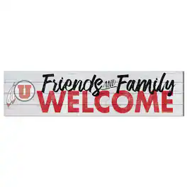 Jardine - Utah Utes 10'' x 40'' Friends & Family Welcome Sign - Multicolor
