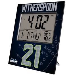 Keyscaper - Devon Witherspoon Seattle Seahawks Digital Desk & Wall Clock - Multicolor
