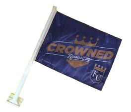 Rico Industries - Kansas City Royals Crowned 11X14 Window Mount Double-Sided Car Flag - Multi