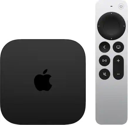 Front. Apple - Apple TV 4K (4th generation) - Black.