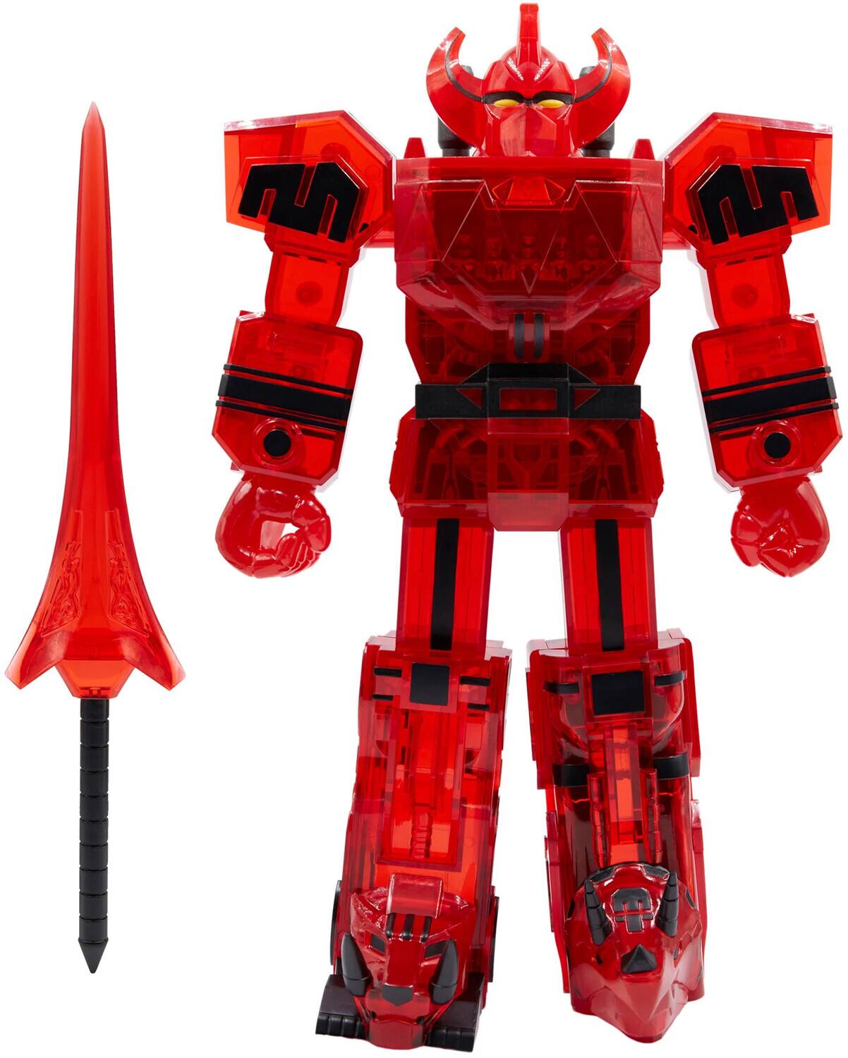 Alt View 1. Super7 - Super7 - Mighty Morphin Power Rangers - Super Cyborg - Megazord (Red Clear)   - COLLECTIBLES - Multicolor.