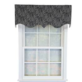 RLF Home - 100% Cotton Rainfall Regal With Poly/Cotton Ivory lining Rod Pocket Valance 50" x 16" - Silver