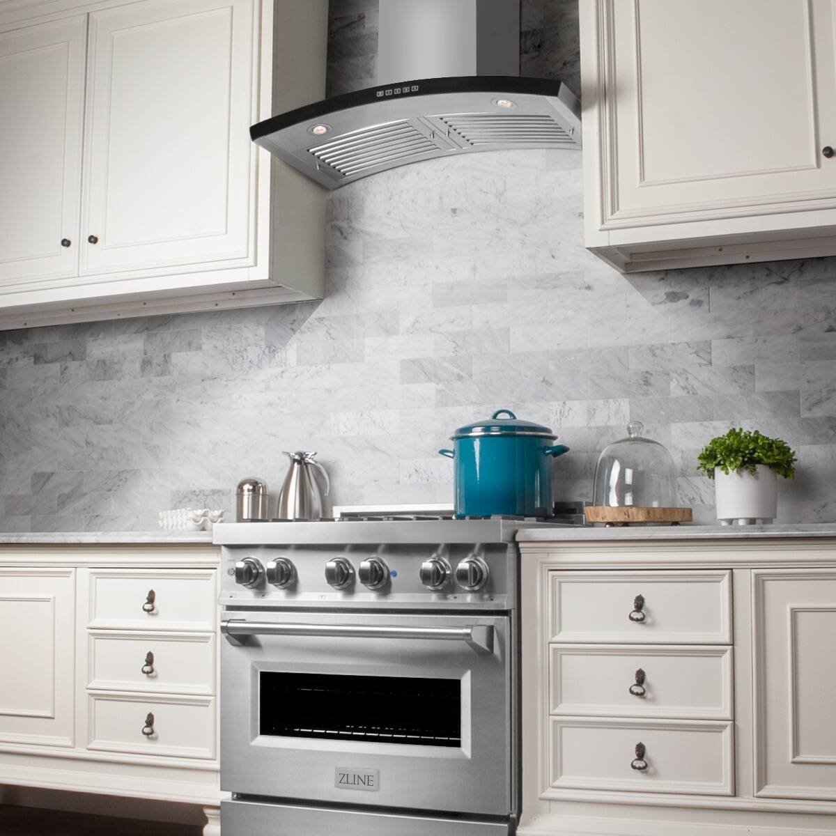 Alt View 13. ZLINE - ZLINE 30 in. Convertible Vent Wall Mount Range Hood in Stainless Steel (KN6-30) - Stainless steel.