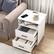 Angle. Kadyn - Wood Nightstand With Charging Station, Bedside Table With 2 Drawers, Bedroom Nightstand - White.