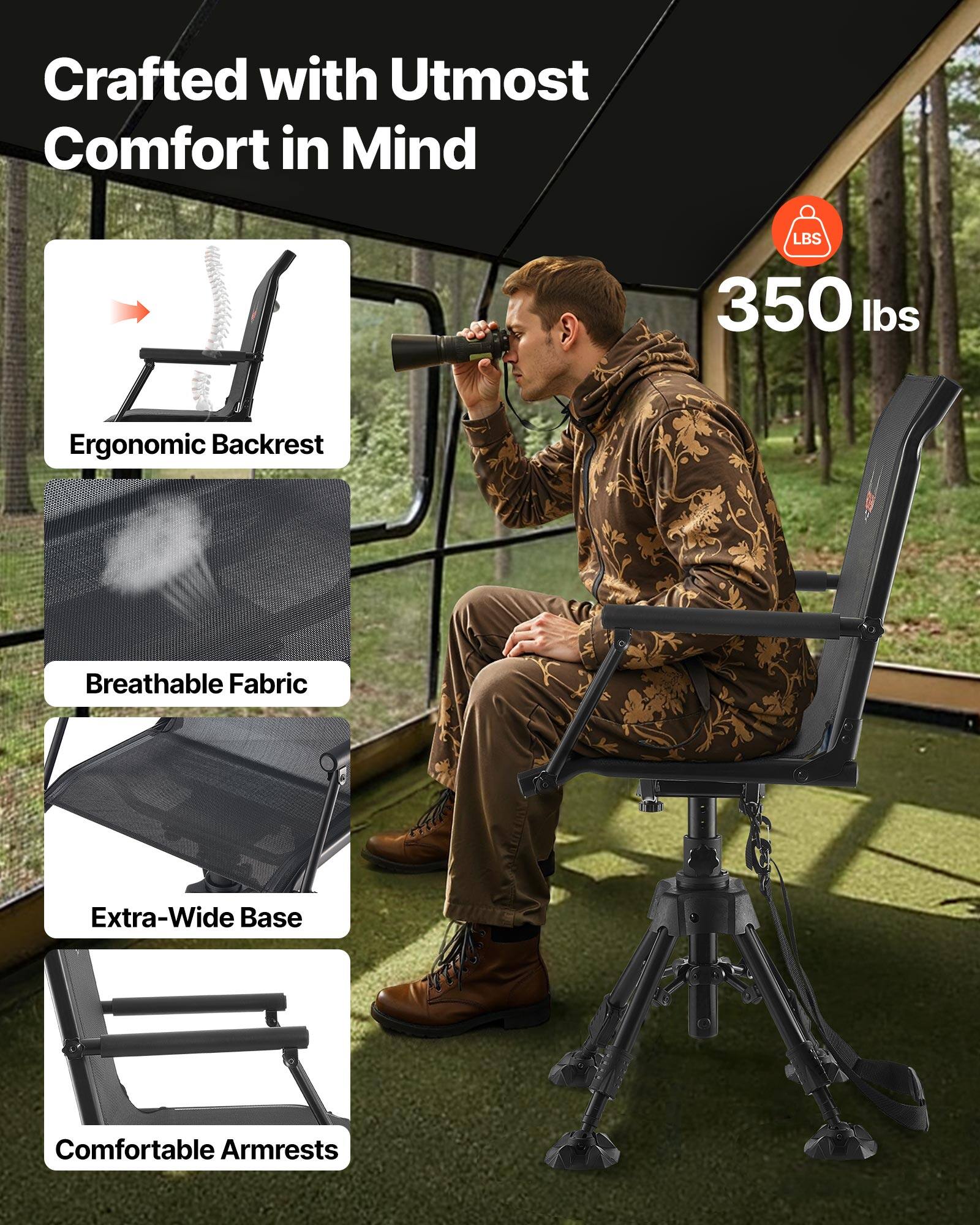 Crafted with Utmost Comfort in Mind

- LBS 350 lbs
- Ergonomic Backrest
- Breathable Fabric
- Extra-Wide Base
- Comfortable Armrests