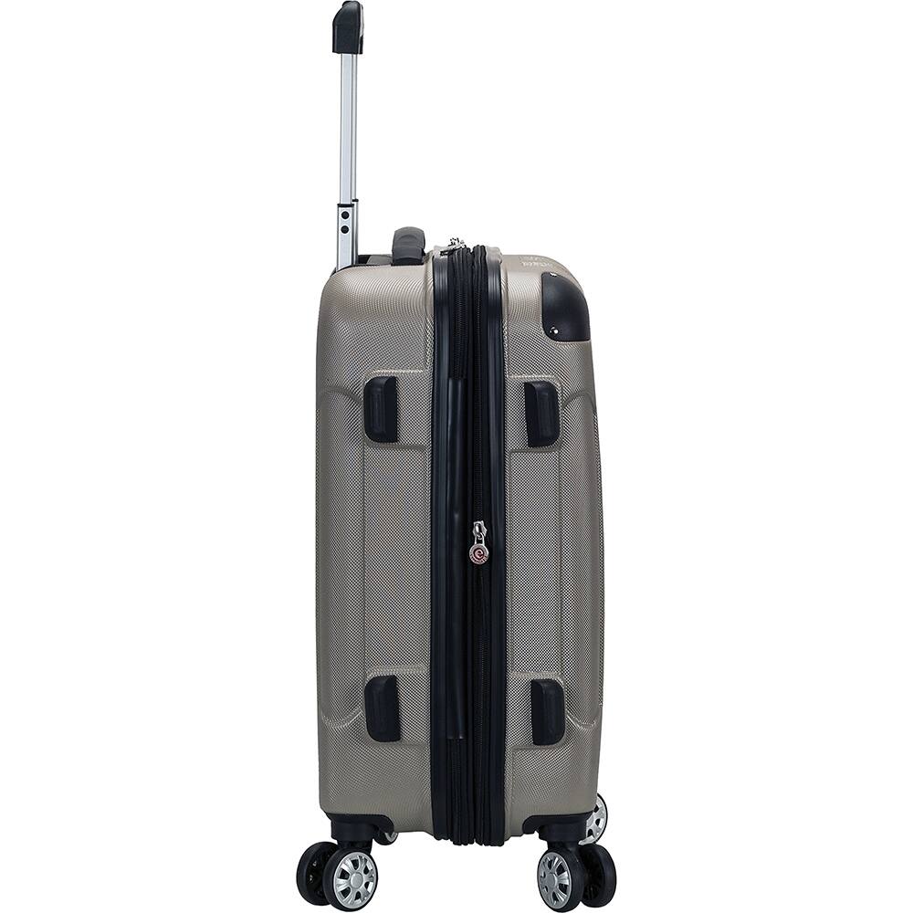 Alt View 3. Rockland - London 20" Hardside Expandable Carry-On Luggage with Spinner Wheels SPINSLVR - Silver.