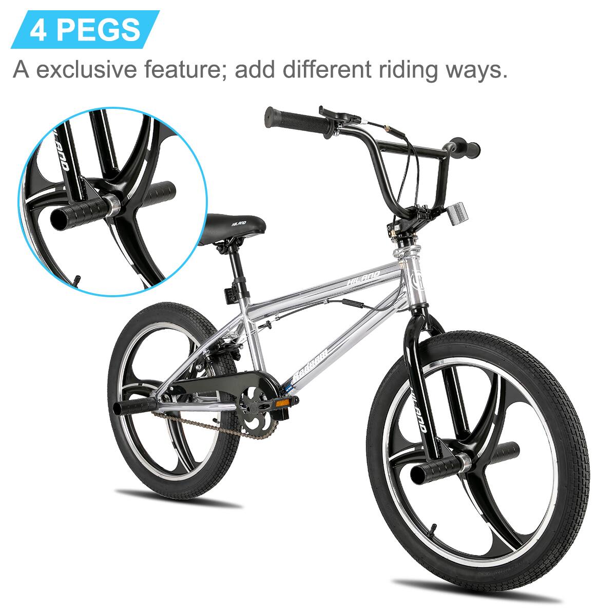 4 PEGS  
A exclusive feature; add different riding ways.