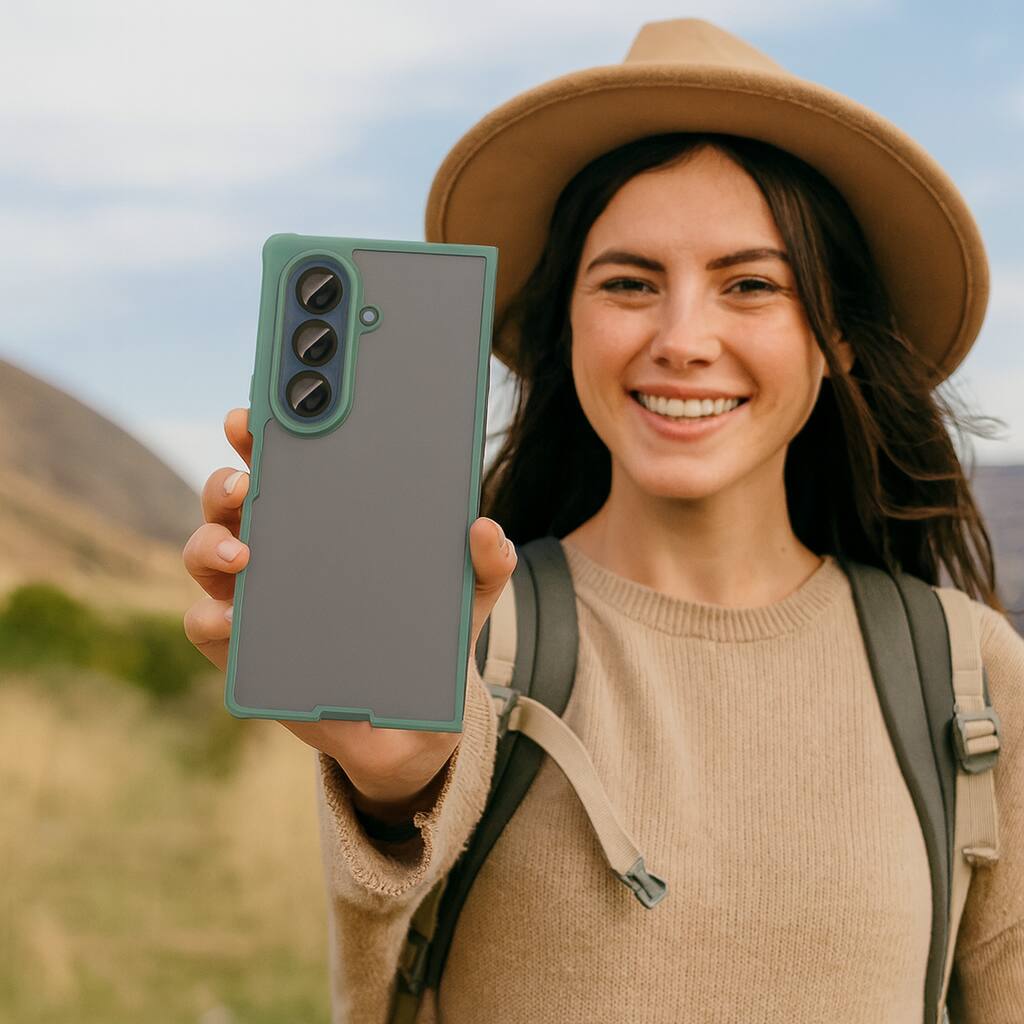 Alt View 6. Sahara - Venture Series Matte Case for Samsung Galaxy Z Fold7 - Cactus Green.