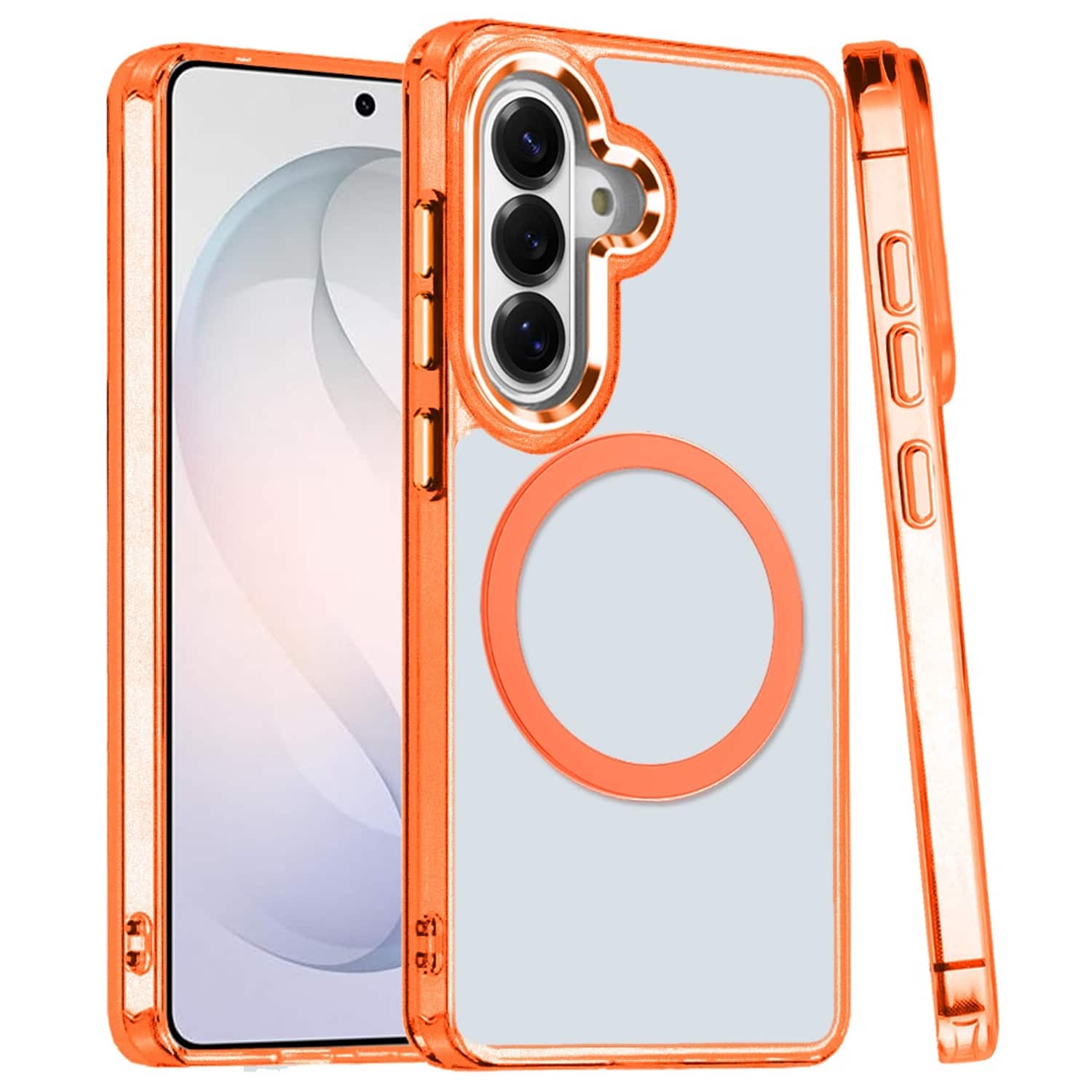 "Equipd - Case for Galaxy S26 (6.3""), MagSafe Compatible, Acrylic Back w/ TPU Frame, Transparent Slim Magnetic Protective Cover - Orange" price history on PriceWatchPro