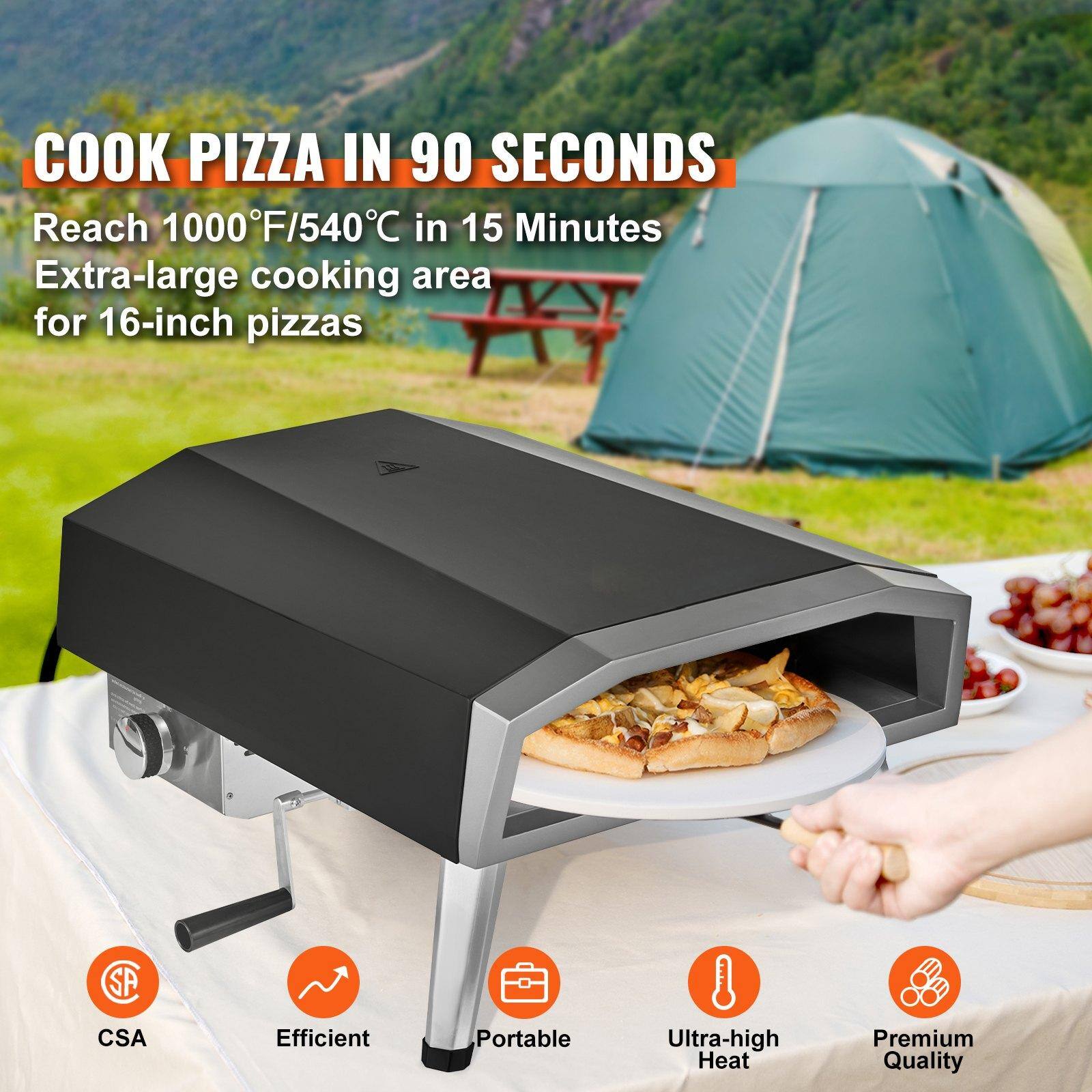 COOK PIZZA IN 90 SECONDS

Reach 1000°F/540°C in 15 Minutes

Extra-large cooking area for 16-inch pizzas

- CSA
- Efficient
- Portable
- Ultra-high Heat
- Premium Quality