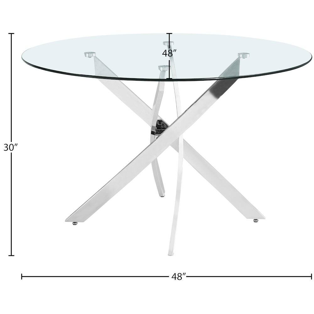 48" (diameter)  
30" (height)  
48" (width)