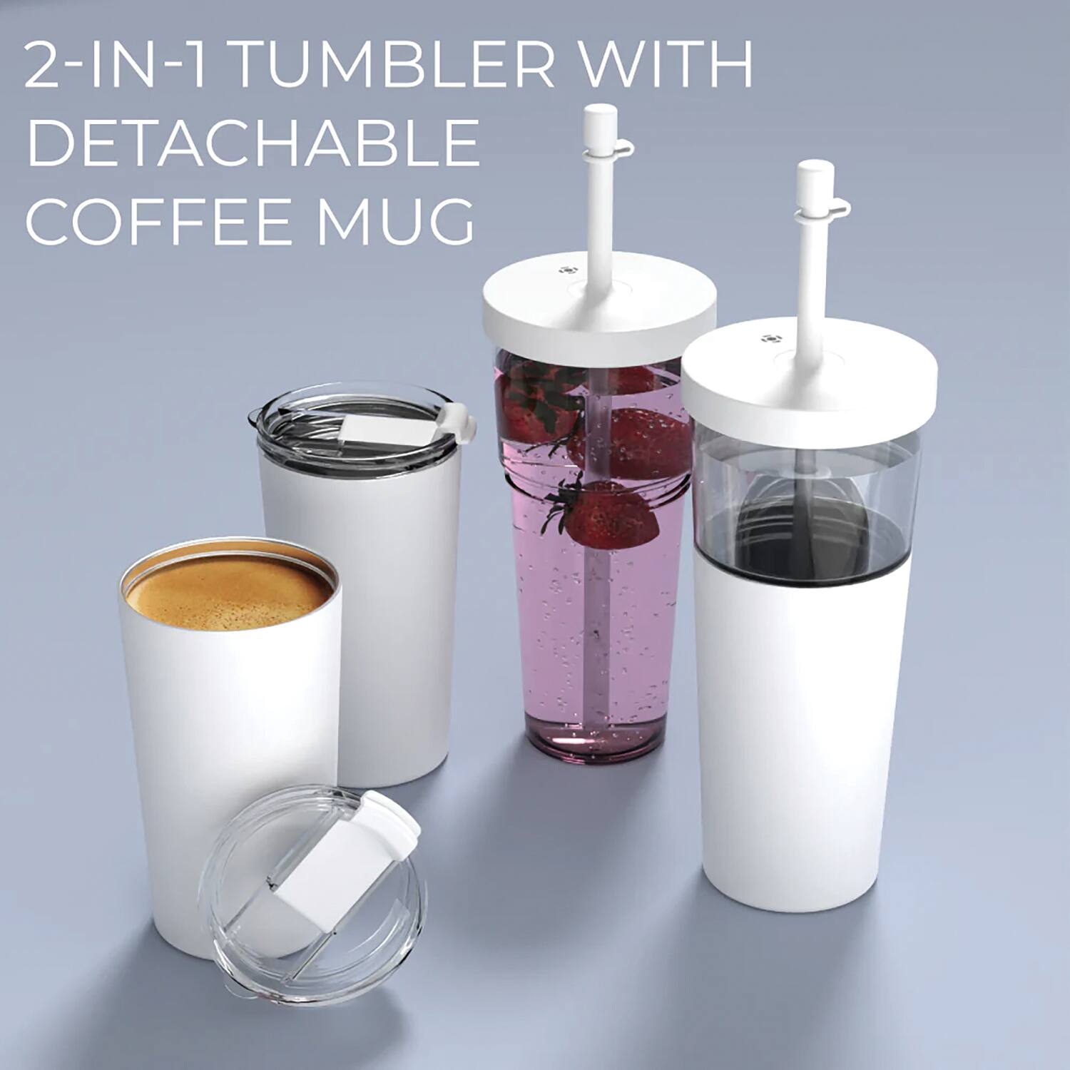 2-IN-1 TUMBLER WITH DETACHABLE COFFEE MUG