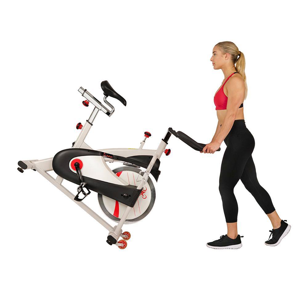 Alt View 3. Sunny Health & Fitness - SF-B1509 Belt Drive Premium Indoor Cycling Bike - Brown.