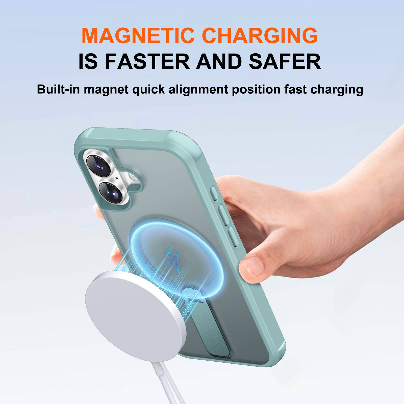 MAGNETIC CHARGING IS FASTER AND SAFER

Built-in magnet quick alignment position fast charging