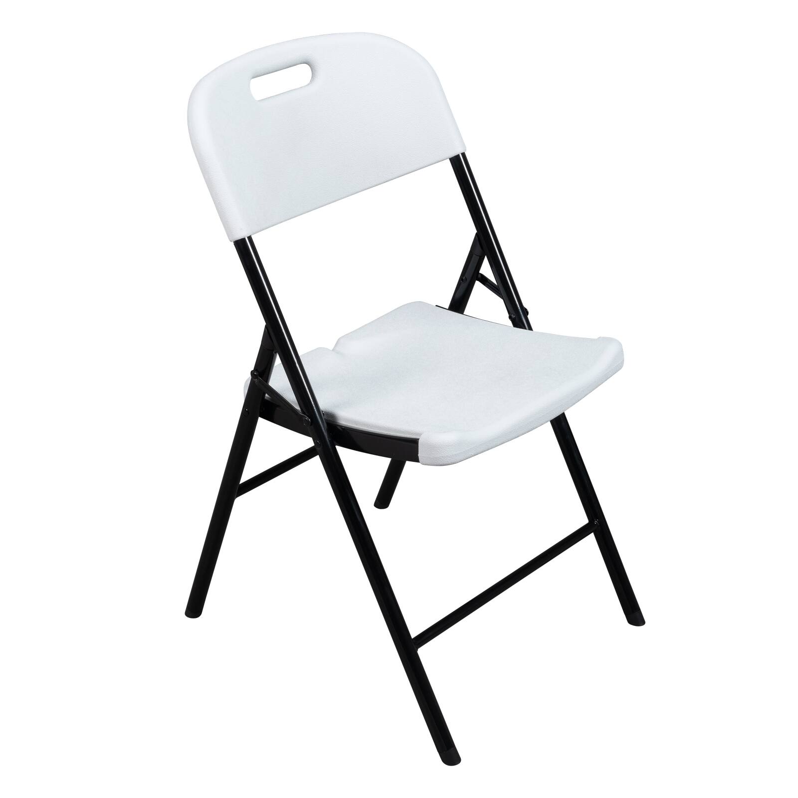 Left. Winado - 4 PCS Commercial Contoured In/Outdoor Portable Plastic Folding Chairs Steel Frame - White.