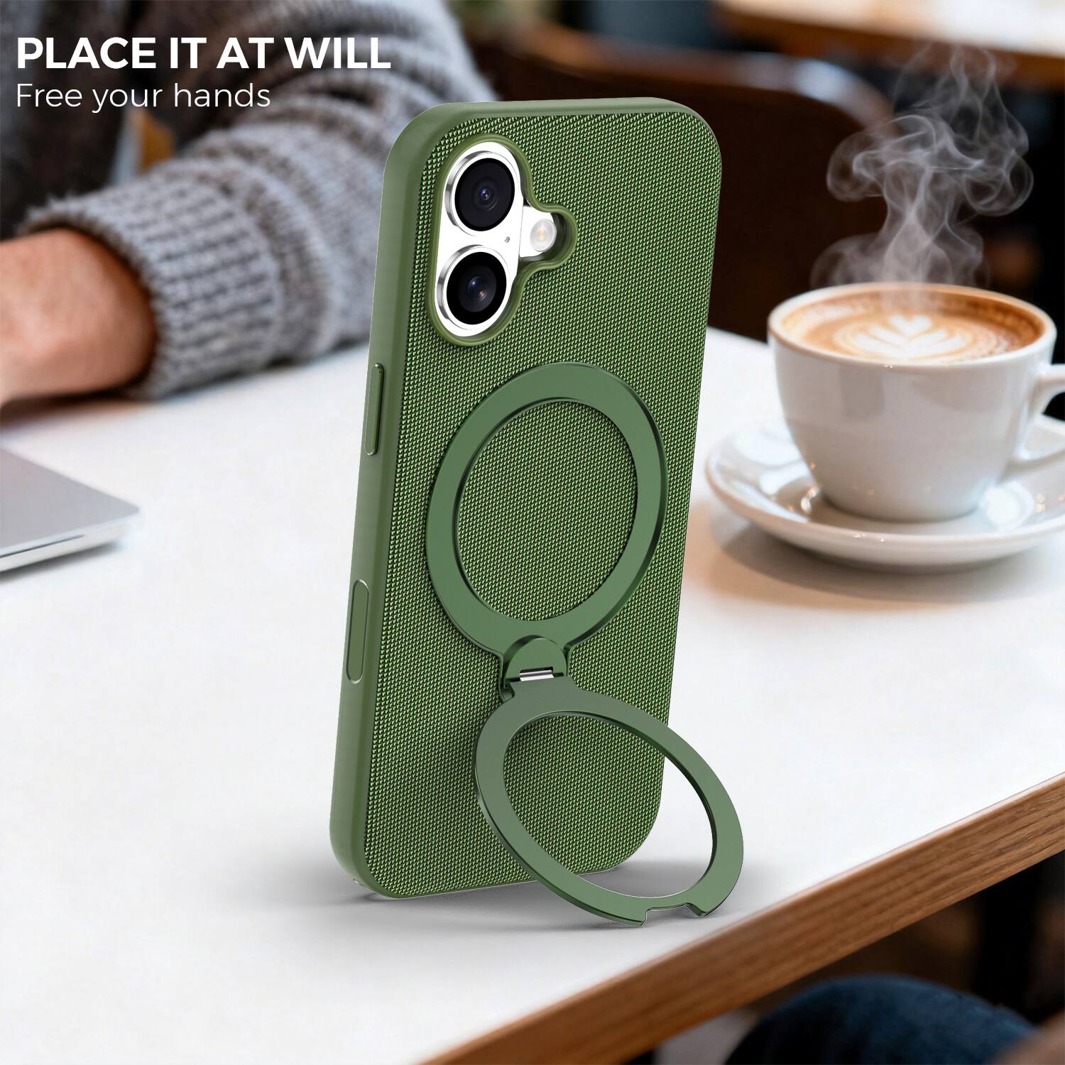 PLACE IT AT WILL  
Free your hands