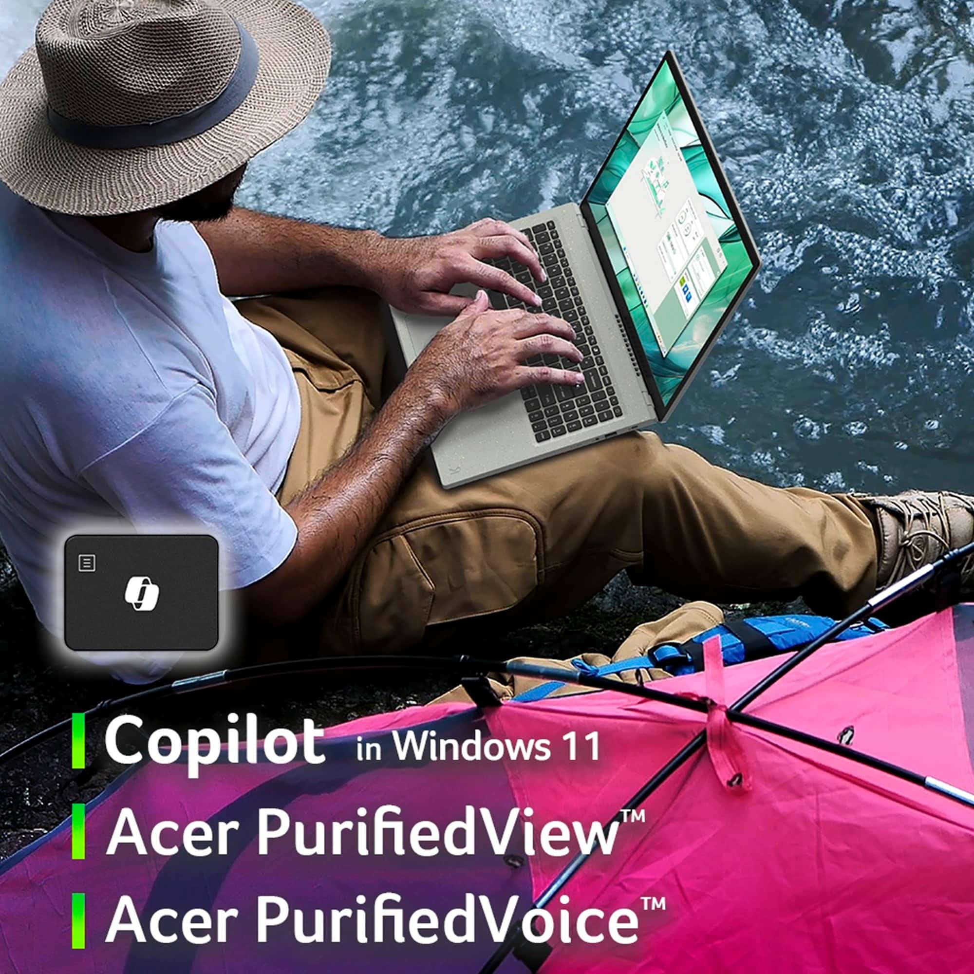 Copilot in Windows 11 TM Acer PurifiedView TM Acer PurifiedVoice